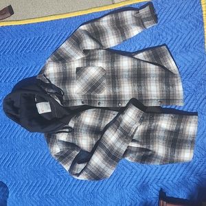 Men's hooded flannel jacket